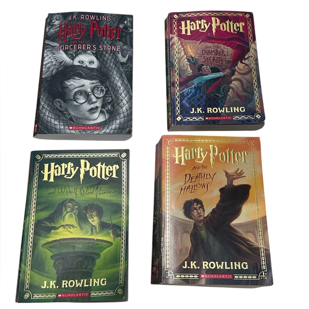 Lot of 4 Harry Potter Paperback Books J.K. Rowling Scholastic